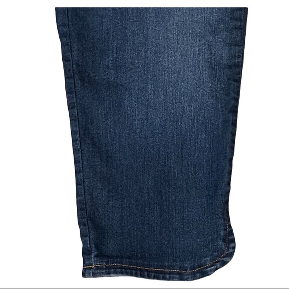 NYDJ “Ariel” Lift Tuck Cropped Curved Slit Hem Denim Jeans - Picture 5 of 10